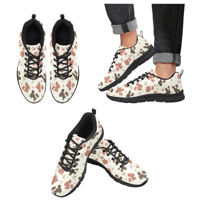 Adorable Shiba Inu with Blossoms Women's Breathable Sneakers-Ivory-US13-1