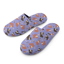 Load image into Gallery viewer, Adorable Shiba Inu with Blossoms Women's Cotton Mop Slippers-Footwear-Accessories, Dog Mom Gifts, Shiba Inu, Slippers-31