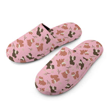 Load image into Gallery viewer, Adorable Shiba Inu with Blossoms Women's Cotton Mop Slippers-Footwear-Accessories, Dog Mom Gifts, Shiba Inu, Slippers-16
