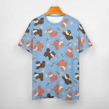 Load image into Gallery viewer, Adorable Shiba Inu with Blossoms Women's Cotton T-Shirt-Apparel-Apparel, Dog Mom Gifts, Shiba Inu, Shirt-16