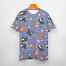 Load image into Gallery viewer, Adorable Shiba Inu with Blossoms Women's Cotton T-Shirt-Apparel-Apparel, Dog Mom Gifts, Shiba Inu, Shirt-22