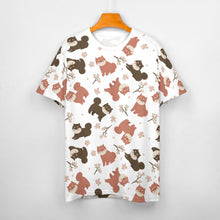 Load image into Gallery viewer, Adorable Shiba Inu with Blossoms Women's Cotton T-Shirt-Apparel-Apparel, Dog Mom Gifts, Shiba Inu, Shirt-2