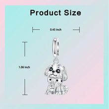Load image into Gallery viewer, Adorable Shih Tzu Silver Charm Bead – Dog Mom Gift-2