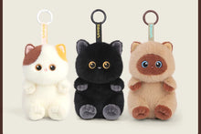 Load image into Gallery viewer, Adorable Black Cat Bag Charm - Chubby Big-Eyed Cutie-Accessories-Bag Charm,Black Cat,Cats,Stuffed Animal-8
