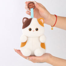 Load image into Gallery viewer, Adorable Calico Cat Bag Charm - Chubby Big-Eyed Cutie-Accessories-Bag Charm,Calico Cat,Cats,Stuffed Animal-4