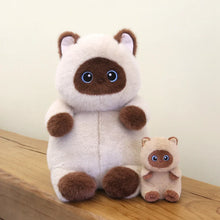 Load image into Gallery viewer, Adorable Siamese Cat Teddy Bear Soft Plush Toy - Chubby Big-Eyed Cutie-9