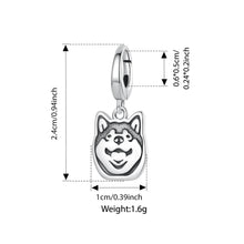 Load image into Gallery viewer, Adorable Siberian Husky Silver Charm Bead for Bracelets-Accessories-Accessories,Charm Beads,Dog Memorial Gifts,Dog Mom Gifts,Jewellery,Siberian Husky-4