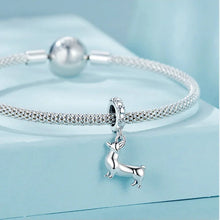 Load image into Gallery viewer, Adorable Silver Corgi Dangle Charm – Cute Dog Mom Gift-10