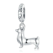 Load image into Gallery viewer, Adorable Silver Corgi Dangle Charm – Cute Dog Mom Gift-Corgi Pendant-1