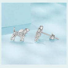 Load image into Gallery viewer, Adorable Sterling Silver Beagle Stud Earrings – Cute Gift-8