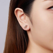 Load image into Gallery viewer, Adorable Sterling Silver Heart Dachshund Stud Earrings-3