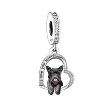 Load image into Gallery viewer, Adorable White and Gold Shih Tzu Bead for Charm Bracelets-6