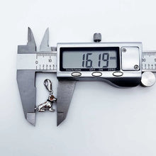 Load image into Gallery viewer, Adorable White and Tan Jack Russell Terrier Silver Charm-3