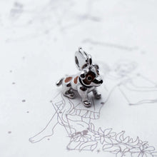 Load image into Gallery viewer, Adorable White and Tan Jack Russell Terrier Silver Charm-4