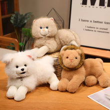 Load image into Gallery viewer, Adorable White Samoyed Plush Toy – Fluffy Sitting Puppy Design-5