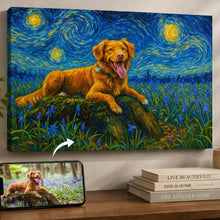 Load image into Gallery viewer, Personalized Starry Night Artwork Custom Dog Pre-framed Canvas Poster-Personalized Dog Gifts-Dog Art,Dog Dad Gifts,Dog Memorial Gifts,Dog Mom Gifts,Home Decor,Personalize Artwork-15