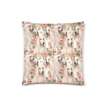 Load image into Gallery viewer, Afghan Hounds Floral Symphony Throw Pillow Cover-White1-ONESIZE-2
