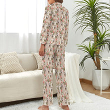 Load image into Gallery viewer, Afghan Hounds in a Floral Symphony Pajamas Set for Women-Pajamas-Apparel, Pajamas-2