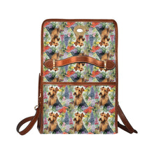 Load image into Gallery viewer, Airedale Terrier in Bloom Shoulder Bag Purse-Accessories-Accessories, Airedale Terrier, Bags, Purse-One Size-2