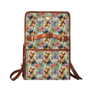 Airedale Terrier in Bloom Shoulder Bag Purse-Accessories-Accessories, Airedale Terrier, Bags, Purse-One Size-2