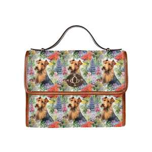 Airedale Terrier in Bloom Shoulder Bag Purse-Accessories-Accessories, Airedale Terrier, Bags, Purse-One Size-7