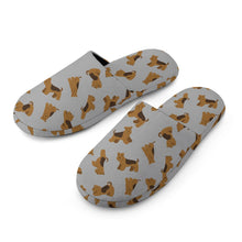 Load image into Gallery viewer, Airedale Terrier Slippers for Women - Playful Airedale Terrier Love - Flannel-Accessories,Airedale Terrier,Dog Mom Gifts,Slippers-11