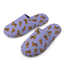 Load image into Gallery viewer, Airedale Terrier Slippers for Women - Playful Airedale Terrier Love - Flannel-Accessories,Airedale Terrier,Dog Mom Gifts,Slippers-14