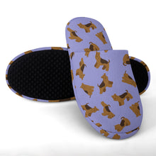 Load image into Gallery viewer, Airedale Terrier Slippers for Women - Playful Airedale Terrier Love - Flannel-Accessories,Airedale Terrier,Dog Mom Gifts,Slippers-16
