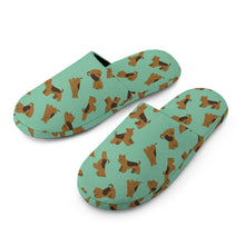 Load image into Gallery viewer, Airedale Terrier Slippers for Women - Playful Airedale Terrier Love - Flannel-Accessories,Airedale Terrier,Dog Mom Gifts,Slippers-23
