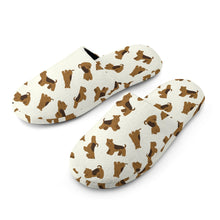 Load image into Gallery viewer, Airedale Terrier Slippers for Women - Playful Airedale Terrier Love - Flannel-Accessories,Airedale Terrier,Dog Mom Gifts,Slippers-26