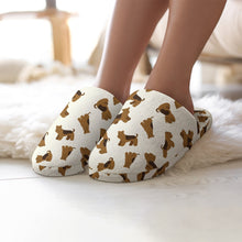 Load image into Gallery viewer, Airedale Terrier Slippers for Women - Playful Airedale Terrier Love - Flannel-Accessories,Airedale Terrier,Dog Mom Gifts,Slippers-1
