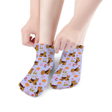 Load image into Gallery viewer, Airedale Terrier Socks - Ankle Length - Flower Garden Airedale Terrier-Accessories-Accessories,Airedale Terrier,Dog Dad Gifts,Socks-17