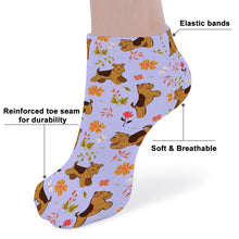 Load image into Gallery viewer, Airedale Terrier Socks - Ankle Length - Flower Garden Airedale Terrier-Accessories-Accessories,Airedale Terrier,Dog Dad Gifts,Socks-20