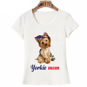 All American Yorkie Mom Womens T ShirtApparel