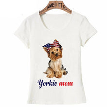 Load image into Gallery viewer, All American Yorkie Mom Womens T ShirtApparelWhiteXXXL