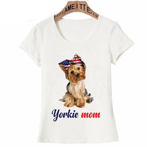 All American Yorkie Mom Womens T ShirtApparelWhiteXXXL