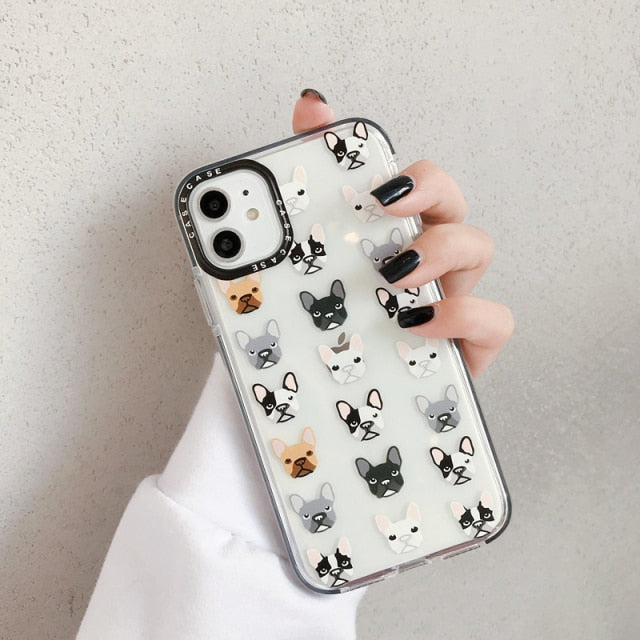 All The French Bulldogs I Love iPhone Cases-Cell Phone Accessories-Accessories, Dogs, French Bulldog, iPhone Case-For XR 6.1 inch-Frenchie Faces-2