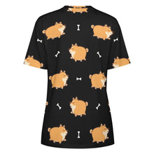 Load image into Gallery viewer, All the Shibas I Love All Over Print Women&#39;s Cotton T-Shirt - 4 Colors-Apparel-Apparel, Shiba Inu, Shirt, T Shirt-5