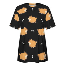 Load image into Gallery viewer, All the Shibas I Love All Over Print Women&#39;s Cotton T-Shirt - 4 Colors-Apparel-Apparel, Shiba Inu, Shirt, T Shirt-8