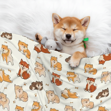 Load image into Gallery viewer, All The Shibas I Love Blanket for Dog-Dog Blanket-Blankets,Home Decor,Shiba Inu-1