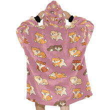 Load image into Gallery viewer, All The Shibas I Love Blanket Hoodie-12