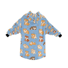 Load image into Gallery viewer, All The Shibas I Love Blanket Hoodie-14
