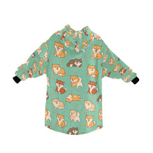 Load image into Gallery viewer, All The Shibas I Love Blanket Hoodie-21