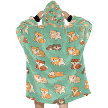Load image into Gallery viewer, All The Shibas I Love Blanket Hoodie-23