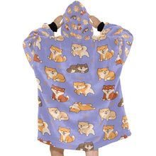 Load image into Gallery viewer, All The Shibas I Love Blanket Hoodie-28