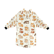 Load image into Gallery viewer, All The Shibas I Love Blanket Hoodie-2