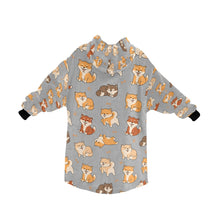Load image into Gallery viewer, All The Shibas I Love Blanket Hoodie-30