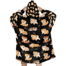 Load image into Gallery viewer, All The Shibas I Love Blanket Hoodie-35
