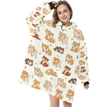 Load image into Gallery viewer, All The Shibas I Love Blanket Hoodie-3