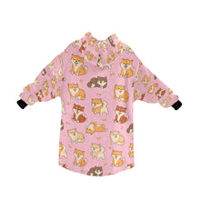 Load image into Gallery viewer, All The Shibas I Love Blanket Hoodie-7